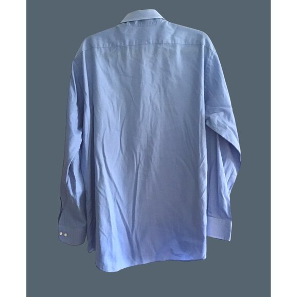 Van Heusen Flex Collar Regular Fit Mens Long Sleeve Shirt Light Blue - Picture 2 of 6
